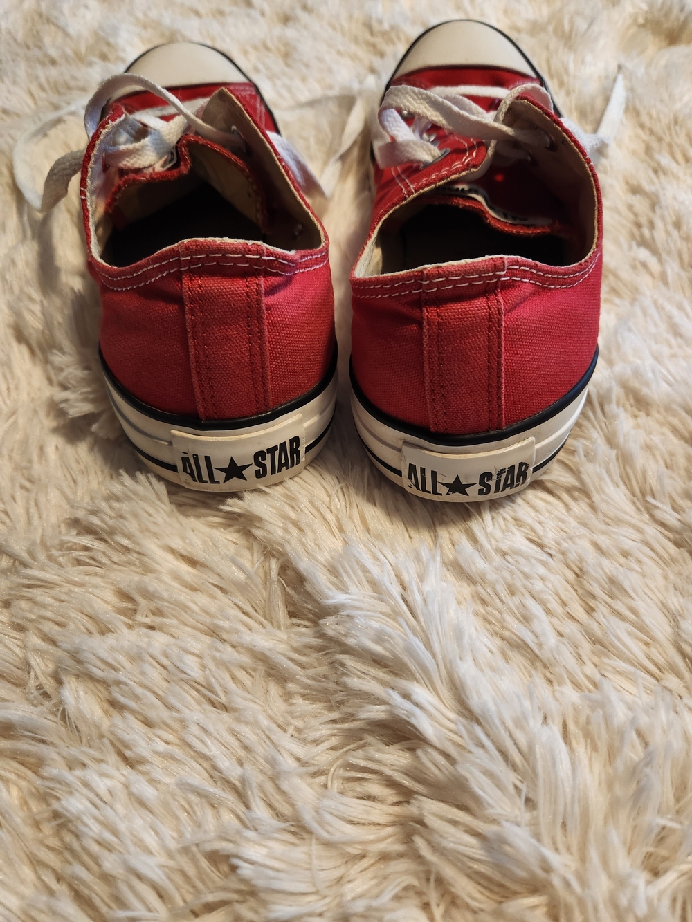 Womens Converse Red Low Top All Star Sneakers
